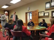 Students meeting with Senator Sater